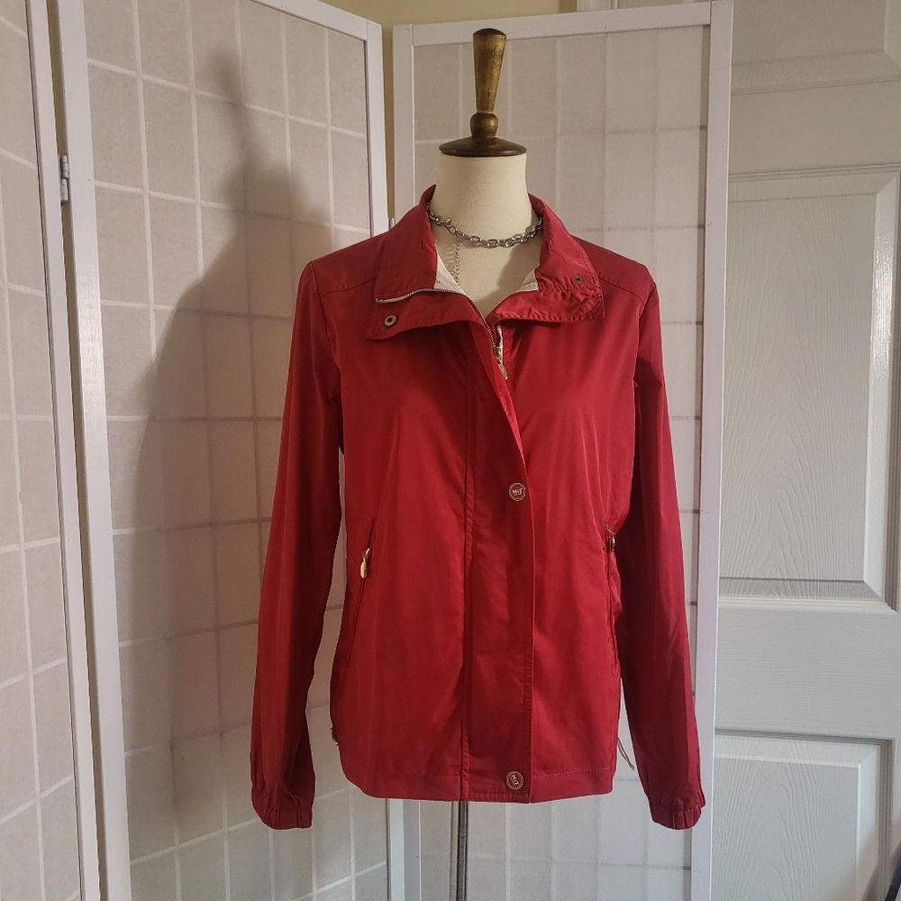 Designer Italian Jacket Red Windbreaker